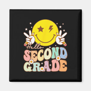 Hallo Zweite Klasse Spaß Smile Gesicht 2. Klasse B Magnet