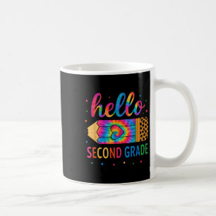 Hallo zweite Klasse Stift Gefärbte Krawatte zurück Kaffeetasse