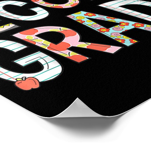 Hallo Zweite Klasse Team 2. Klasse zurück zur Schu Poster (Ecke)