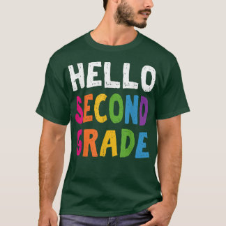 Hallo zweite Klasse zurück zur Schule Zweite Lehre T-Shirt