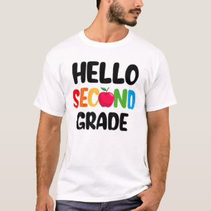 Hallo Zweite Lehrerin zurück zum Schuldesign T-Shirt