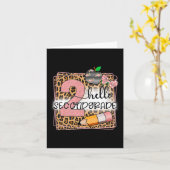 Hallo zweite Stufe zurück zum Schullehrer Karte (Gelbe Blume)