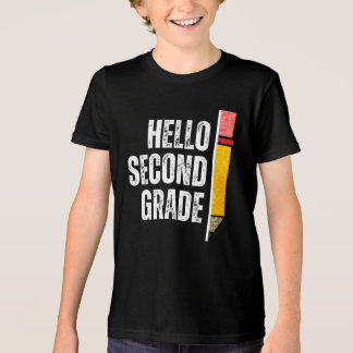 Hallo zweite Stufe zurück zur Schule Vintag Tri-Blend Shirt