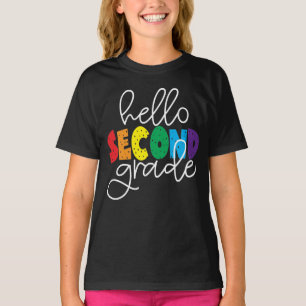 Hallo Zweiter Schullehrer Erster Tag T-Shir T-Shirt