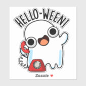 Hallo zwischen Funny Ghost Pun Aufkleber (Blatt)