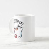 Hallo zwischen Funny Ghost Pun Kaffeetasse (Vorderseite Links)