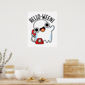 Hallo zwischen Funny Ghost Pun Poster (Küche)