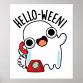 Hallo zwischen Funny Ghost Pun Poster (Vorne)