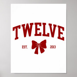 Hallo Zwölf Est 2013 Kokette Schleife Glücklicher  Poster