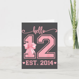 Hallo Zwölf Est 2014 12. Geburtstag Coquette 12 Ja Karte