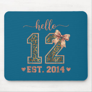 Hallo zwölf est 2014 12. Geburtstag coquette 12 Mousepad