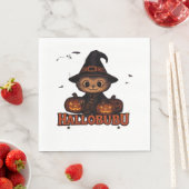 Hallobubu Halloween Niedlich & Spooky Witch Cat T- Serviette (Beispiel)