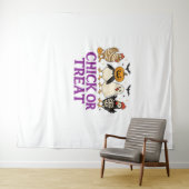 Hallobubu Halloween Niedlich & Spooky Witch Cat T- Wandteppich (Beispiel (Horizontal))