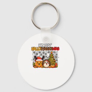 HalloDankeMas Funny Niedlich Halloween Erntedank C Schlüsselanhänger