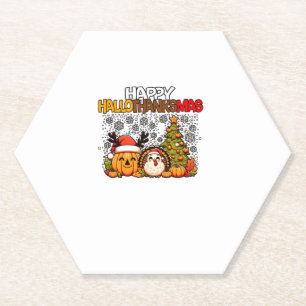 HalloDankeMas Funny Niedlich Halloween Erntedank C Untersetzer