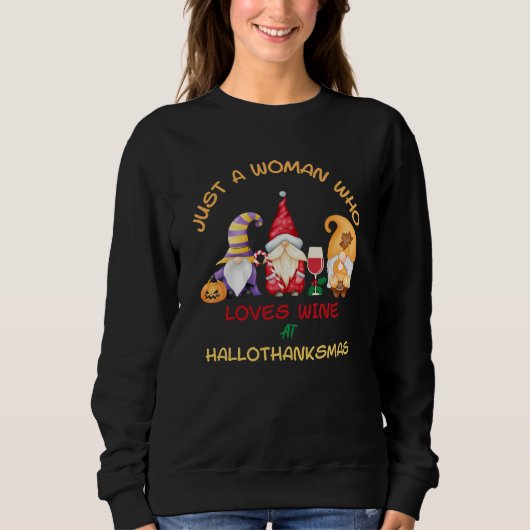 HalloDankeMas Wine Sweatshirt (Vorderseite)