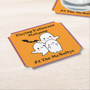 Hallooween Mahjong personalisieren NAME Untersetzer
