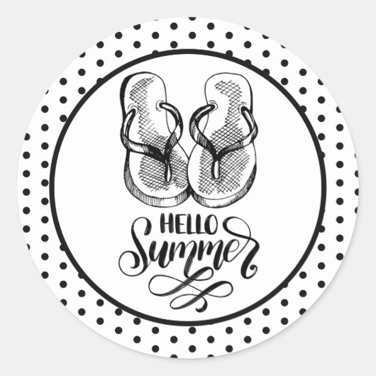 HalloSommer Flip Flops Aufkleber (Vorderseite)