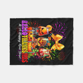 Hallothanksmas & A Happy New Year Fireworks Wi Fleecedecke (Vorderseite (Horizontal))