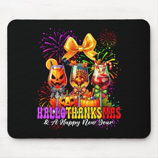 Hallothanksmas & A Happy New Year Fireworks Wi Mousepad (Vorne)