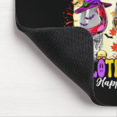 Hallothanksmas And A Happy New Year Wine Gles Fire Mousepad (Ecke)