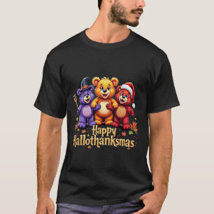 Hallothanksmas Bears T-Shirt Halloween Erntedank C