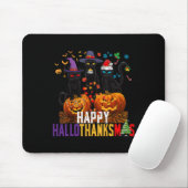 Hallothanksmas Black Cat Halloween Erntedank Ch Mousepad (Mit Mouse)