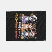 Hallothanksmas Cats Halloween Erntedank Christm Fleecedecke (Vorderseite (Horizontal))