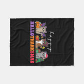 Hallothanksmas Cats _ Uni-adults, Uni-kids, Black, Fleecedecke (Vorderseite (Horizontal))