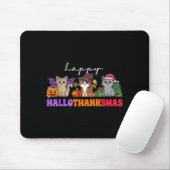 Hallothanksmas Cats _ Uni-adults, Uni-kids, Black, Mousepad (Mit Mouse)