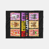 Hallothanksmas Coquette Bow Halloween Erntedank Fleecedecke (Vorderseite (Horizontal))