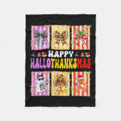 Hallothanksmas Coquette Bow Halloween Erntedank Fleecedecke (Vorderseite)