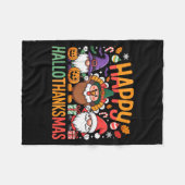 Hallothanksmas Dental Istant Funny Tooth Christmas Fleecedecke (Vorderseite (Horizontal))