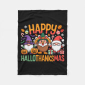 Hallothanksmas Dental Istant Funny Tooth Christmas Fleecedecke (Vorderseite)