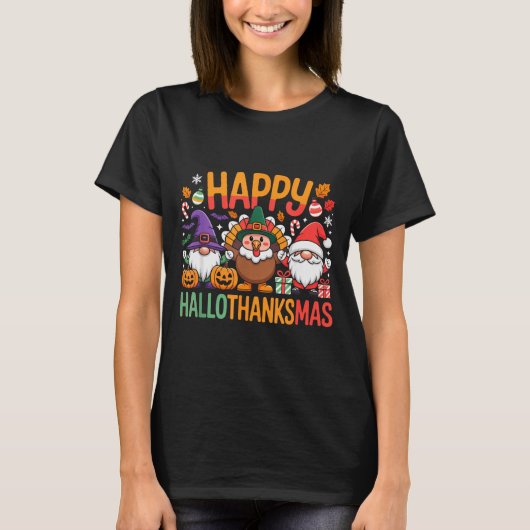 Hallothanksmas Dental Istant Funny Tooth Christmas T-Shirt (Vorderseite)