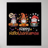 Hallothanksmas Gnomes Halloween Erntedank Chris Poster (Vorne)
