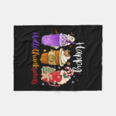 Hallothanksmas Gnomes Halloween Erntedank Merry Fleecedecke (Vorderseite (Horizontal))