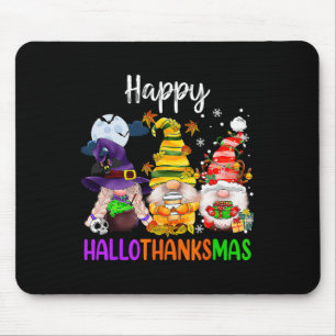 Hallothanksmas Gnomes Halloween Erntedank Merry Mousepad
