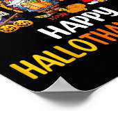 Hallothanksmas Gnomes Halloween Erntedank Merry Poster (Ecke)