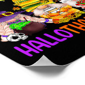 Hallothanksmas Gnomes Halloween Erntedank Merry Poster (Ecke)