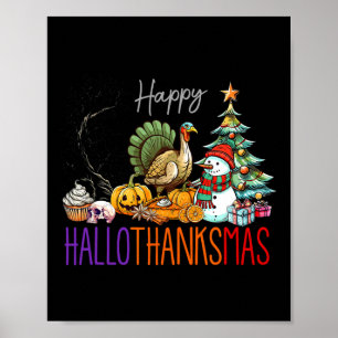 Hallothanksmas Halloween Erntedank Weihnachten Tu Poster