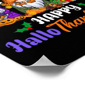 Hallothanksmas Halloween Erntedank Weihnachtsgn Poster (Ecke)
