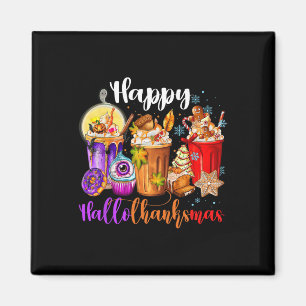 Hallothanksmas Halloween Erntedankfest Weihnachten Magnet