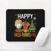 Hallothanksmas Halloween Thanksgiving Christmas Mousepad (Mit Mouse)
