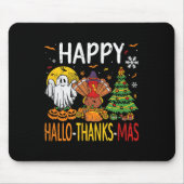 Hallothanksmas Halloween Thanksgiving Christmas Mousepad (Vorne)