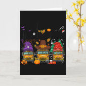 Hallothanksmas Halloween Thanksgiving Christmas Sc Karte (Gelbe Blume)