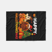 Hallothanksmas Halloween Thanksmas Holiday S Fleecedecke (Vorderseite (Horizontal))