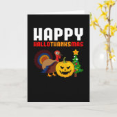 Hallothanksmas Halloween Weihnachtsgeschenk Karte (Gelbe Blume)