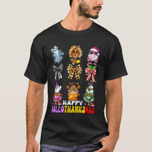 Hallothanksmas Koketten Schleife Halloween Ernteda T-Shirt
