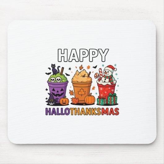 Hallothanksmas Lustiges Halloween-Erntedankfest Ch Mousepad (Vorne)